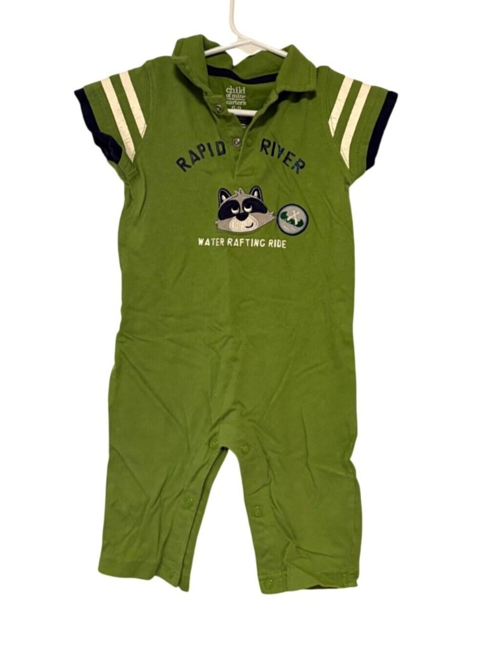 Child Of Mine Carters BOys iNfant Baby Size 6 9 months Green Short 1 piece pant